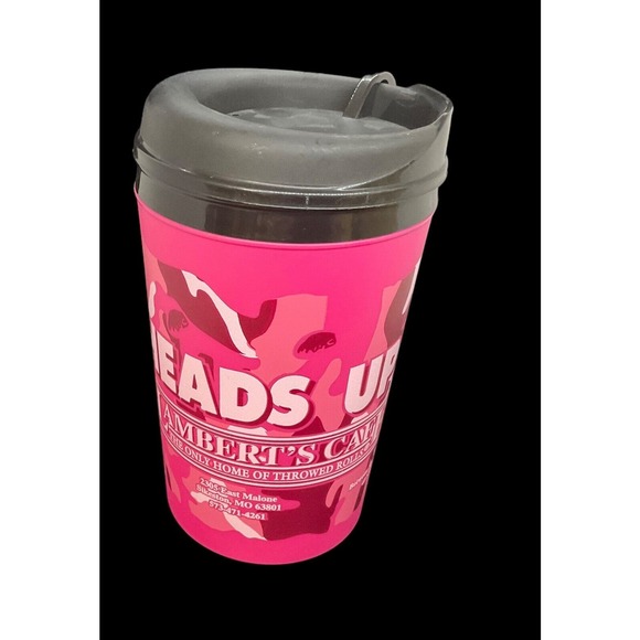 Head's Up LAMBERT'S CAFE Home of Throwed Rolls Pink 32 oz Thermo -Serve - Picture 6 of 6